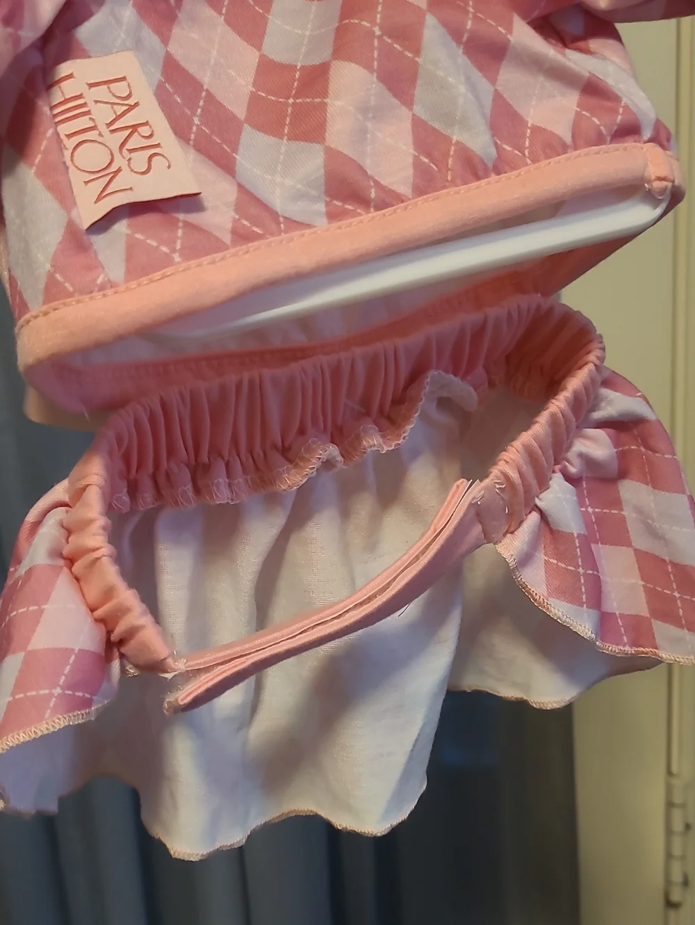 XS Pink Argyle Pet Dress - Pet Apparel